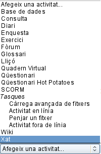 afegeix un xat