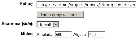 Com crear una activitat JClic: els parmetres inicials
