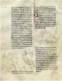 Manuscrit de la Crònica de Bernat Desclot. Fragment en què es narra la llegenda del bon comte de Barcelona i l'emperadriu d'Alemanya.
