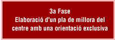 3a Fase. Elaboraci d'un pla de millora del centre