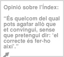 Opini sobre l'ndex