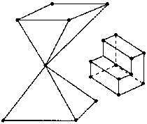 Dues piràmides oposades pel vèrtex i poliedre en L