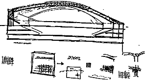 Dibuixos constructius del Palau Sant Jordi