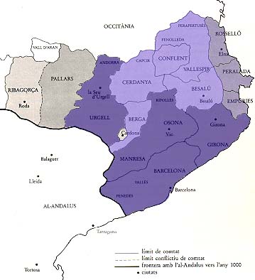 Comtats catalans l'any 1000