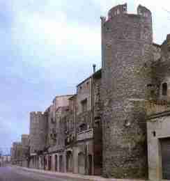 Muralla, torres i vivendes integrades. Foto: Jordi Olavarrieta a El nostre patrimoni. La Selva. Editor: Caixa de Girona