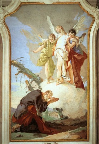 G. B. Tiépolo. Abraham y los tres ángeles. Palacio episcopal de Udine (Italia). 1726-1729.