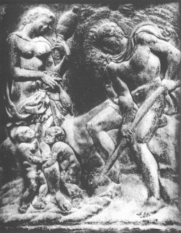 Jacopo della Quercia. Relieve escultórico de la fachada de la iglesia de San Petronio (Bolonia, Italia). 1425-1435.