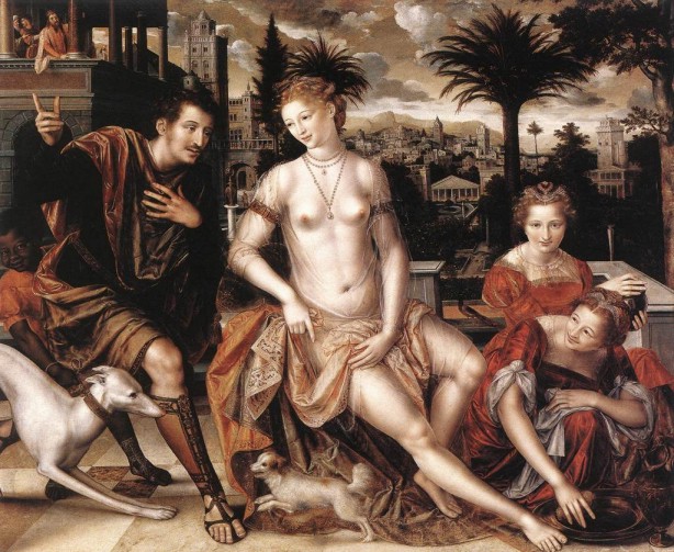  Jan Massys, David y Betsabé (París, Museo del Louvre). 1562.