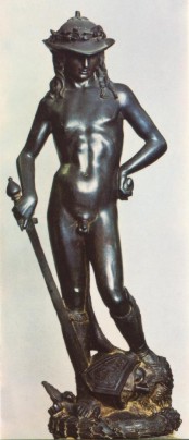 Donatello. David. (Florencia, Museo Nacional del Bargello.). 1430.