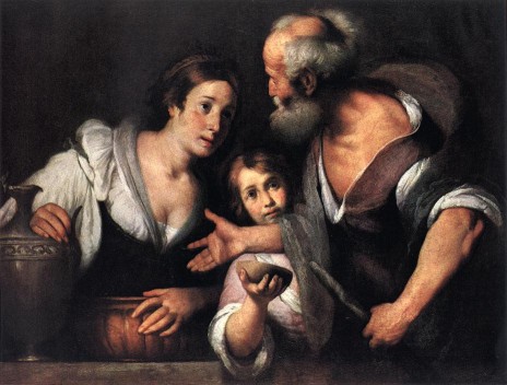 Bernardo Strozzi. Elías alimentado por la viuda de Serepta (Viena, Kunsthistorisches Museum). 1630.