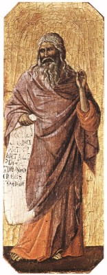 Duccio di Buoninsegna. Profeta Isaías. (Washington, National Gallery). 1308-1311. 