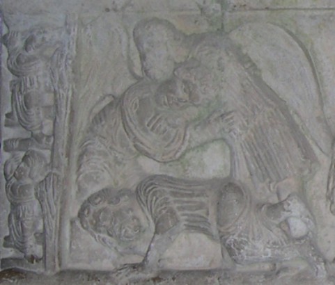 Claustro de la catedral de Gerona. Historia de Jacob. Finales del siglo XII.