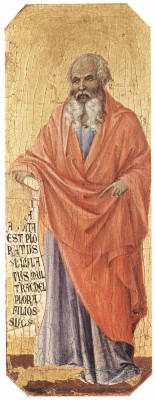 Duccio di Buoninsegna. Profeta Jeremías (Siena, Museo de la Catedral). 1308-1311