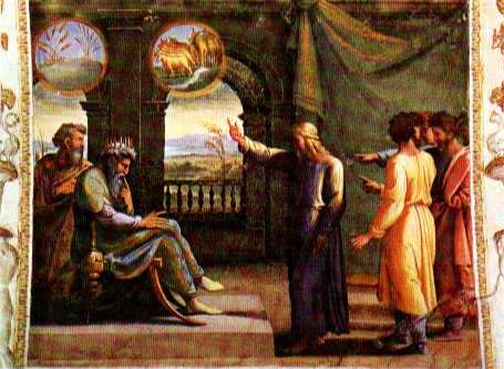 Rafael Sanzio. Jos&eacute; interpreta el sue&ntilde;o del fara&oacute;n. Loggias del Vaticanos. 1516-1517.