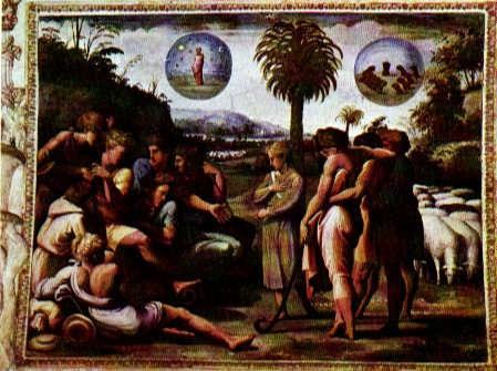 Rafael Sanzio. Jos&eacute; y sus hermanos. Loggias del Vaticanos. 1516-1517.