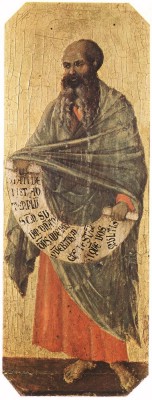 Duccio di Buoninsegna. Profeta Malaquías (Siena, Museo de la Catedral). 1308-1311