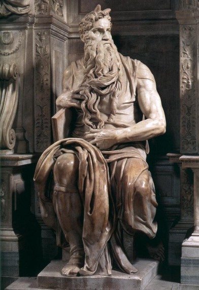 Miguel Ángel. Moisés. Iglesia de San Pietro in Vincole (Roma). 1515.