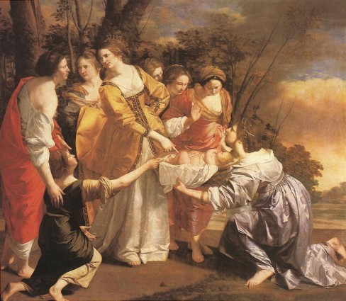 Orazio Gentileschi. Moisés salvado de las aguas. Museo del Prado. 1630-1633.