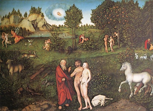 El Paraiso. Lucas Cranach (Viena,  Kunsthistorisches Museum). 1530.