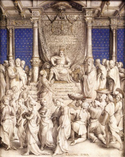 Hans Holbein. Salomón y la reina de Saba (Windsor, Royal Library). 1534-1535. 