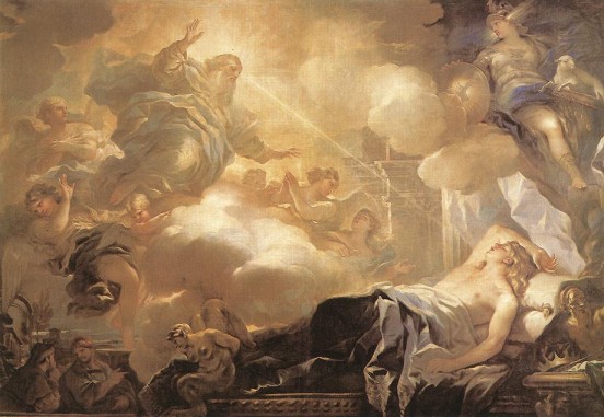 Luca Giordano. El sueño de Salomón (Madrid, Museo del Prado). 1693. 