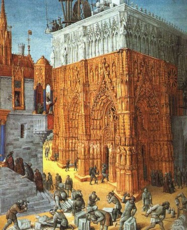 Jean Fouquet. Horas de Etienne Chevalier (París, Biblioteca Nacional). Ms. Français 247, fol. 163 (Livre VIII). Hacia 1470-1475.