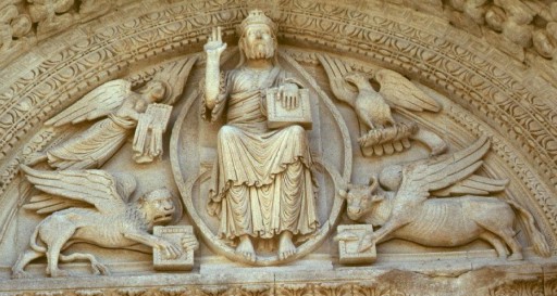 Tímpano de la iglesia de San Trófimo de Arles (Francia). Siglo XII.