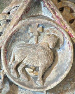 Agnus Dei. Iglesia de Saint Menoux (Francia). Siglo XII.