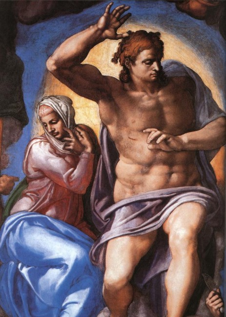 Miguel Ángel. Cristo Juez (Vaticano, Capilla Sixtina). 1537-1541. 