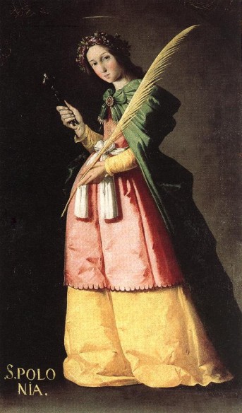 Francisco Zurbarán. Santa Apolonia (París, Museo del Louvre). Siglo XVII.