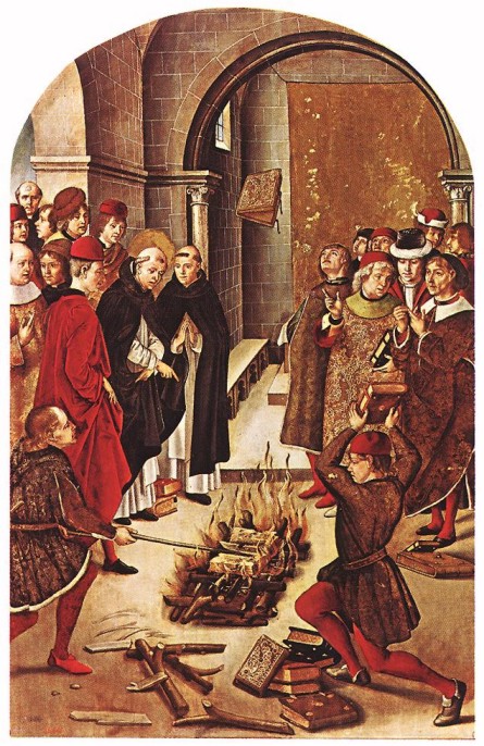 Pedro Berruguete. Santo Domingo y los albigenses (Madrid, Museo del Prado). Hacia 1495.