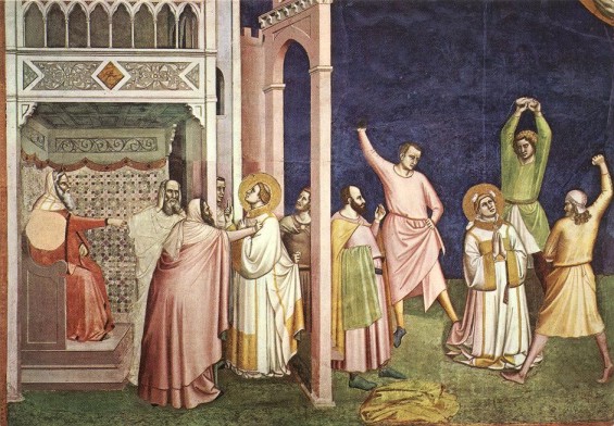 Bernardi Daddi. Historia de San Esteban (Florencia, iglesia de la Santa Croce). 1324. 