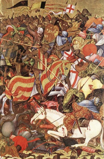Retablo de San Jorge de Centenar de la Ploma (Londres, Victoria and Albert Museum). Hacia 1400.
