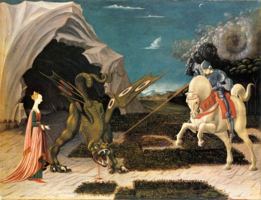 Paolo Ucello. San Jorge y el dragón (Londres,  National Gallery). 1456.