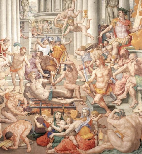 Agnolo Bronzino. El martirio de San Lorenzo (Florencia, iglesia de San Lorenzo). 1569. 