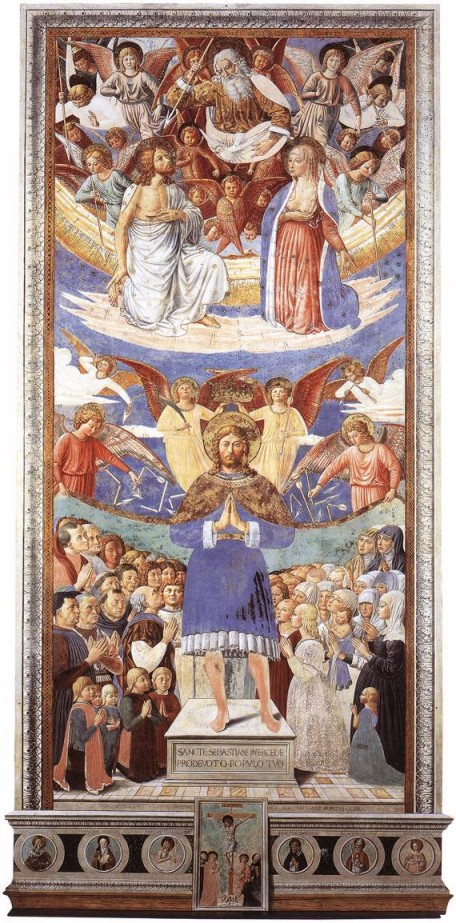 Benozzo Gozzoli. Sn Sebastián (San Giminiano, Colegiata).  1465.