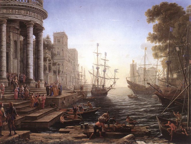 Claude Lorraine. Embarque de Santa Úrsula y sus compañeras (Londres, National Gallery). 1641. 