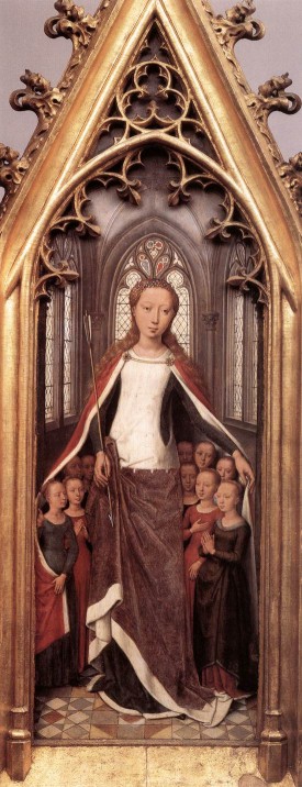 Hans Memling. Arqueta de Santa Úrsula (Brujas, Museo Memling).  1489.