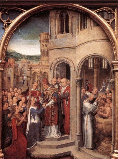 Hans Memling. Arqueta de Santa Úrsula (Brujas, Museo Memling).  1489.
