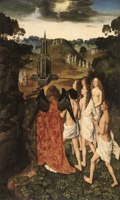 Dirk Bouts. El Paraiso (Lille, Museo de Bellas Artes). 1450.