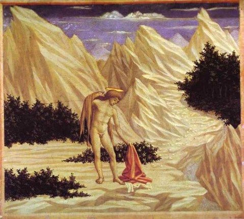 Domenico Veneziano. San Juan Bautista en el desierto (Washington, National Gallery).  1445.