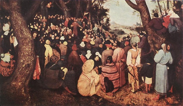 Pieter Bruegel. Predicación de San Juan Bautista.  (Budapest, Museo de Bellas Artes). 1566.