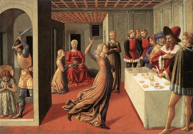 Benozzo Gozzoli. Danza de Salomé y decapitación del Bautista (Washington, National Gallery). 1461-1462. 