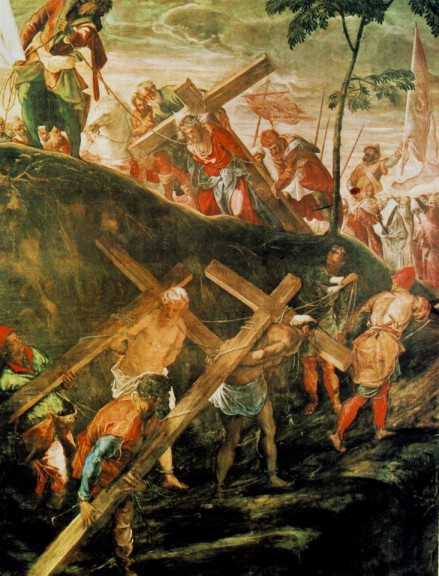 Tintoretto. Camino del Calvario (Venecia, Scuola di San Rocco). 1566-1567.