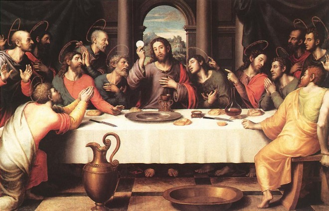 Juan de Juanes. La Última Cena (Madrid, Museo del Prado). 1560.
