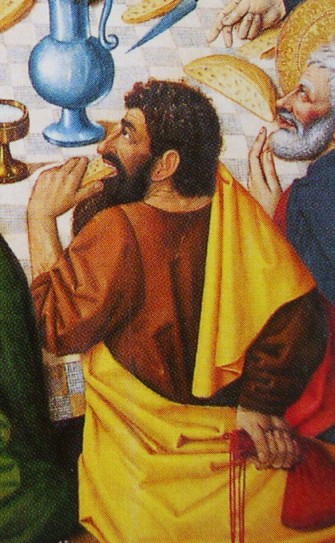 Joan Reixac y Baço Jacomart. La Última Cena. Detalle (Segorbe, Museo de la Catedral). Siglo XV.