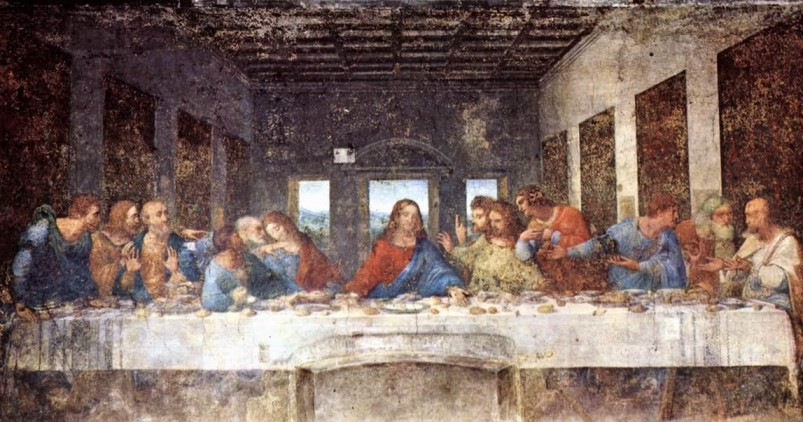 Leonardo da Vinci. La Última Cena (Milán, Santa Maria delle Grazie). 1498.
