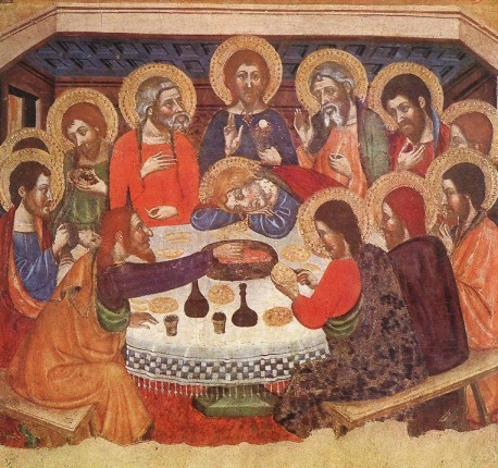 Jaume Serra. La Última Cena (Palermo, Museo Nazionale).  Finales del siglo XIV.