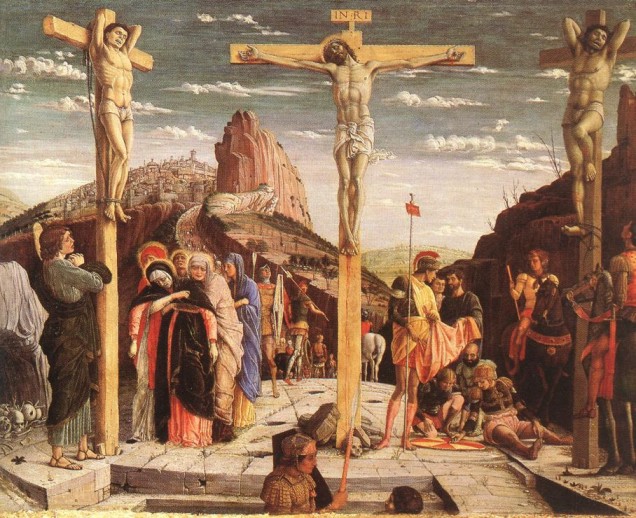 Andrea Mantegna. La crucifixión (Museo del Louvre). 1457-1459.