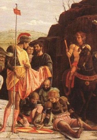 Andrea Mantegna. La crucifixión. Detalle (Museo del Louvre). 1457-1459.